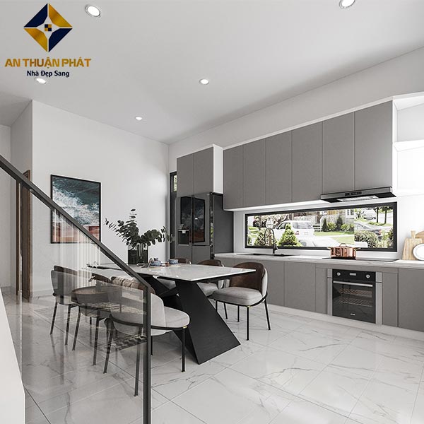 MẪU THIẾT KẾ PHÒNG KHÁCH VÀ PHÒNG BẾP ĐẸP HỢP PHONG THỦY